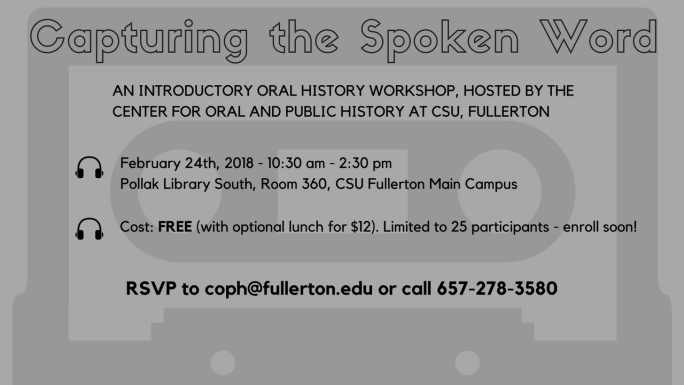 Capturing the Spoken Word wkshp